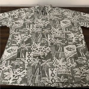 Cooke Street Honolulu Mens XL Short Sleeve Button Up Floral Hawaiian Shirt